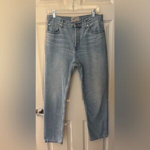 Everlane 90s Cheeky High Rise Straight Leg Jeans in Light Blue Wash, Size 29